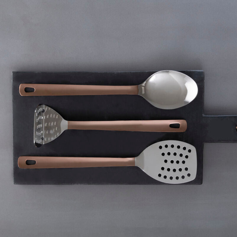 Orsina Freya Stainless Steel Serving Spoon with Copper Finish Handle