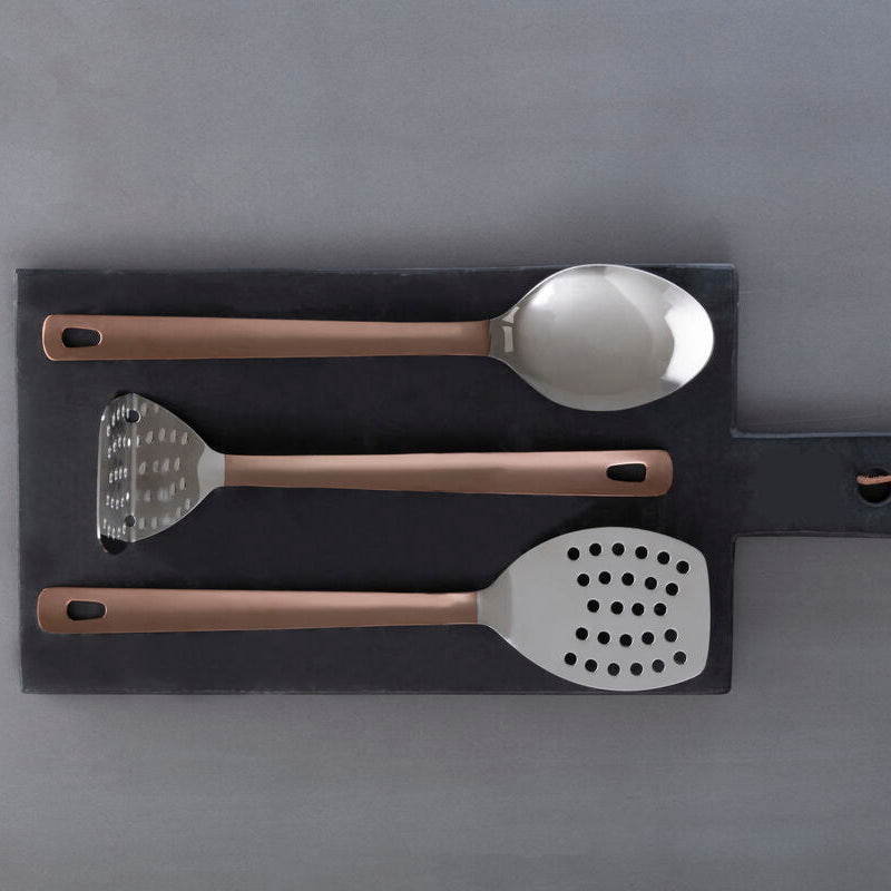 Orsina Freya Slotted Turner – Stainless Steel with Copper Handle