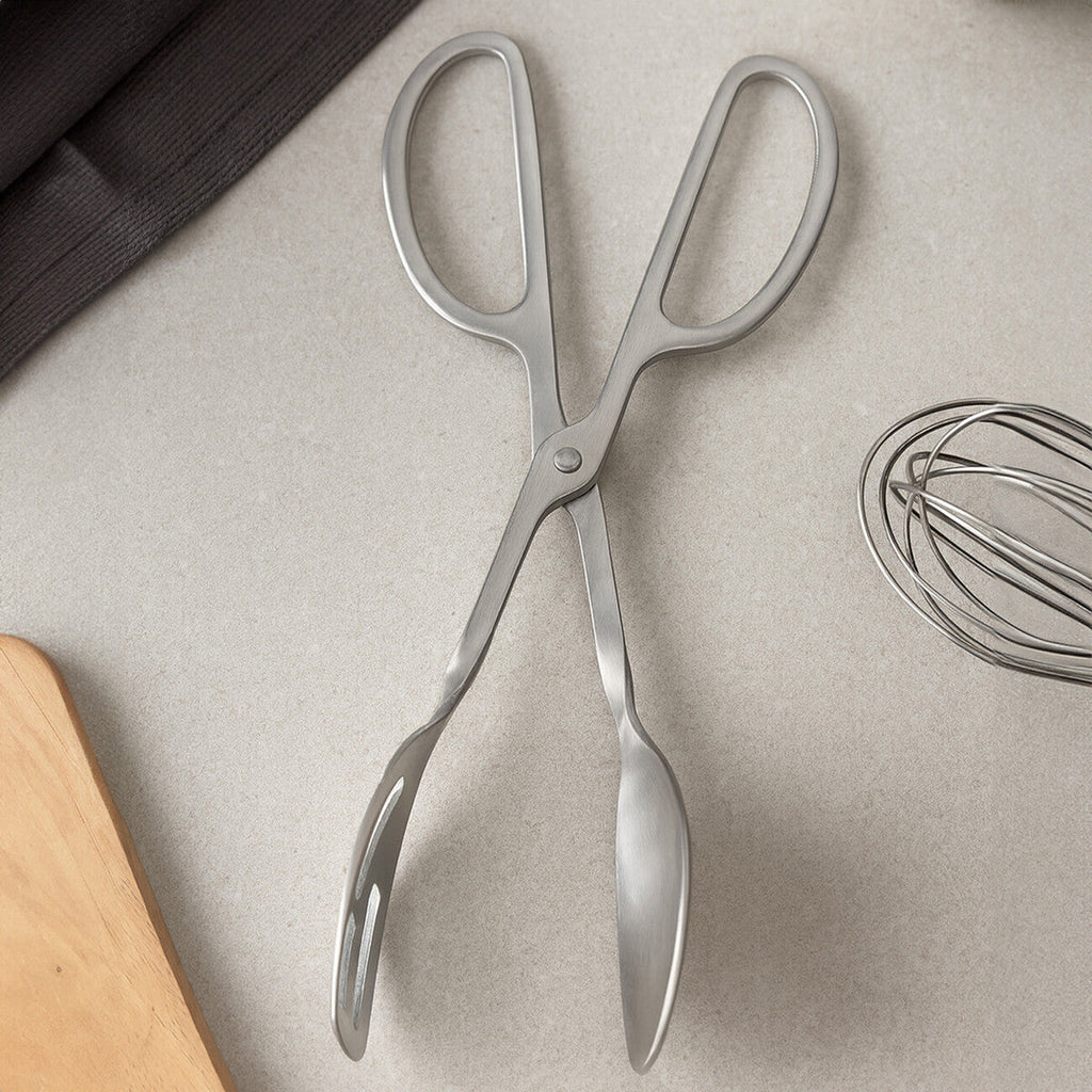 Orsina Hera Stainless Steel Kitchen Tongs – Slotted & Brushed Finish