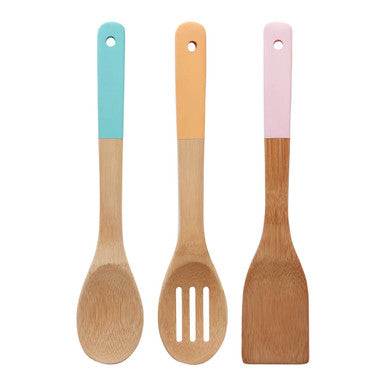 Orsina Aleki 3-Piece Bamboo Kitchen Utensil Set – Natural Wood Finish