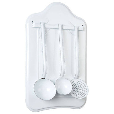 Orsina Hygge Kitchen Utensil Set with Wall-Mounted Stand | Black