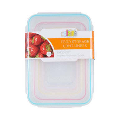 Orsina Herrela 5-Piece Airtight Food Containers - Rectangular Set