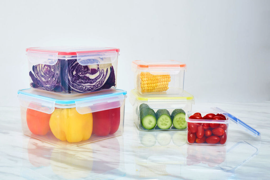 Orsina Herrela 5-Piece Square Food Containers with Airtight Lids