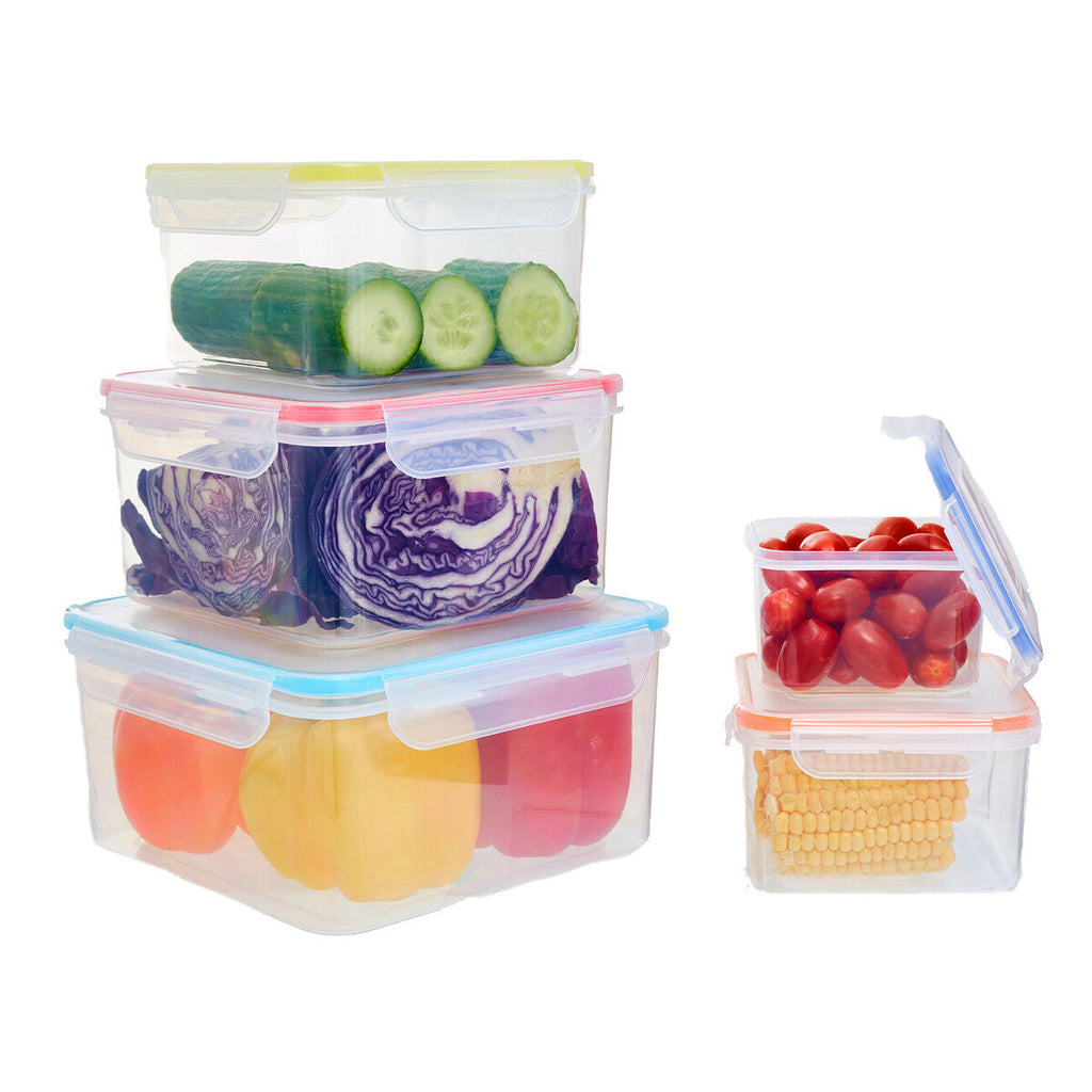 Orsina Herrela 5-Piece Square Food Containers with Airtight Lids