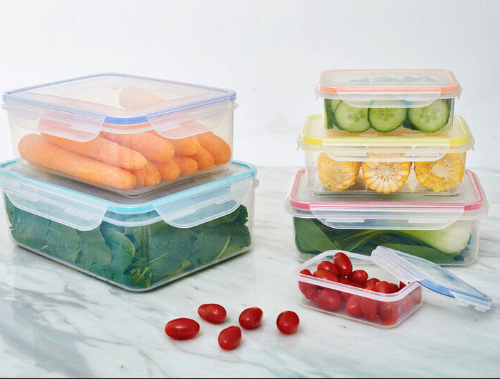 Orsina Herrela 6-Piece Rectangular Food Containers with Airtight Lids