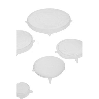 Orsina Silicone Stretch Lids – Set of 6 Clear Reusable Food Covers