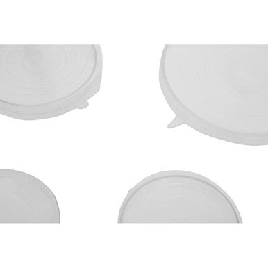 Orsina Silicone Stretch Lids – Set of 6 Clear Reusable Food Covers