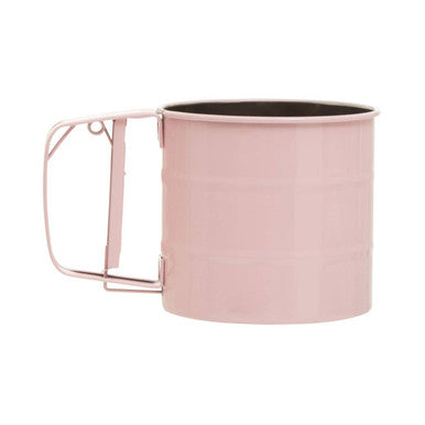 Orsina Zing Mechanical Flour Sifter - 250ml Stainless Steel - Pink