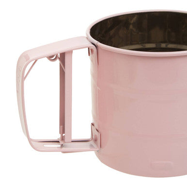 Orsina Zing Mechanical Flour Sifter - 250ml Stainless Steel - Pink