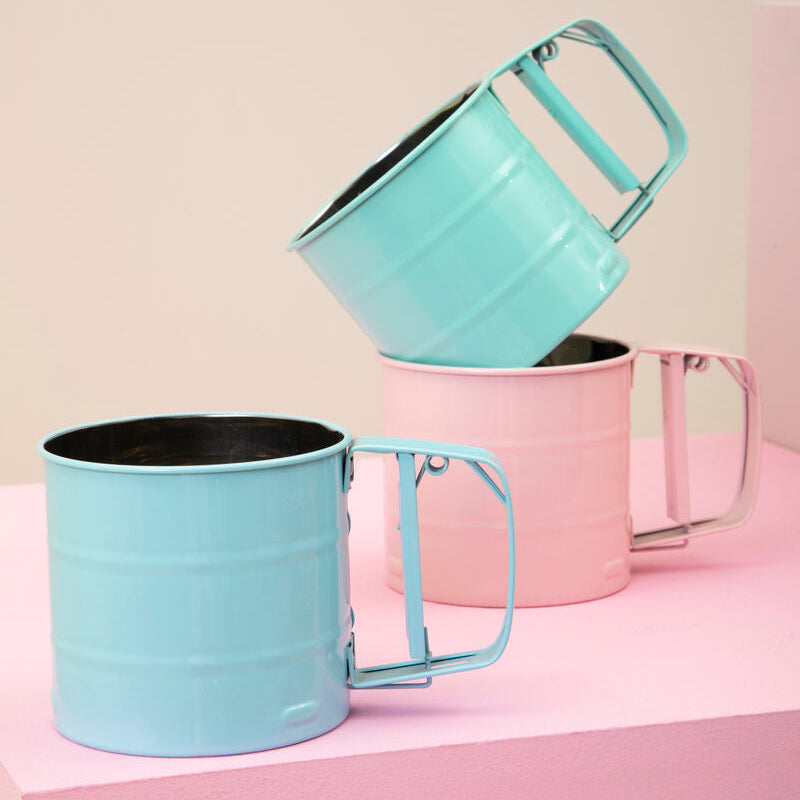 Orsina Mechanical Flour Sifter – 250ml Stainless Steel in Pastel Green
