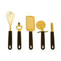 Orsina Zing 5-Piece Kitchen Gadget Set | Light Gold Stainless Steel