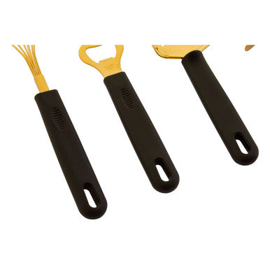 Orsina Zing 5-Piece Kitchen Gadget Set | Light Gold Stainless Steel