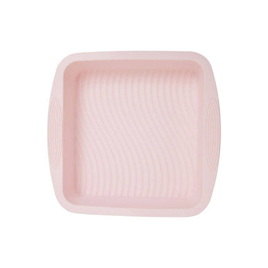 Orsina Square Silicone Cake Mould – Non-Stick Pastel Pink Brownie Pan