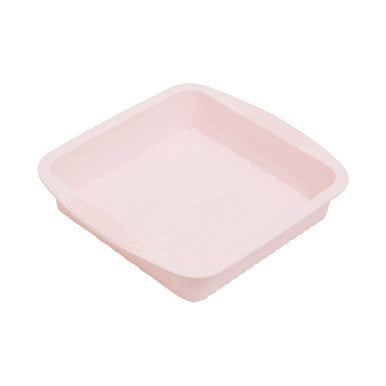 Orsina Square Silicone Cake Mould – Non-Stick Pastel Pink Brownie Pan