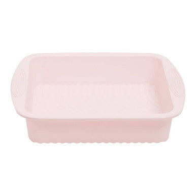 Orsina Square Silicone Cake Mould – Non-Stick Pastel Pink Brownie Pan