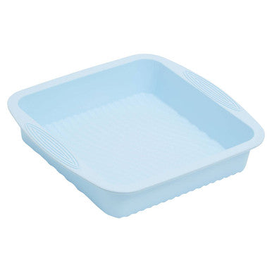 Orsina Square Silicone Cake Mould – Non-Stick Brownie Pan, Pastel Blue