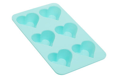 Orsina Heart Shape Cake Mould – 6 Cup Non-Stick Silicone, Pastel Green