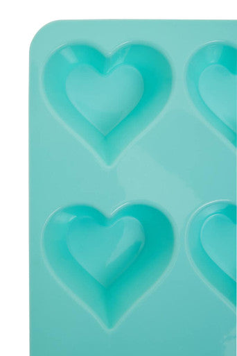 Orsina Heart Shape Cake Mould – 6 Cup Non-Stick Silicone, Pastel Green