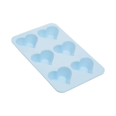Orsina Zing Heart Shape Cake Mould – 6 Cavity Non-Stick Silicone, Blue
