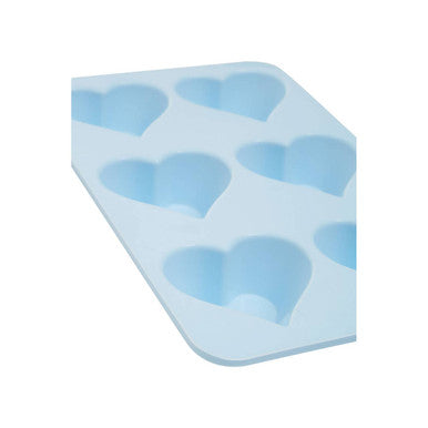 Orsina Zing Heart Shape Cake Mould – 6 Cavity Non-Stick Silicone, Blue