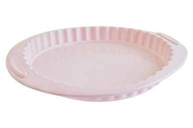 Orsina Zing Pastel Pink Silicone Pie and Flan Mould – Non-Stick Pan