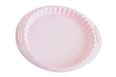 Orsina Zing Pastel Pink Silicone Pie and Flan Mould – Non-Stick Pan