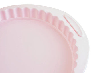 Orsina Zing Pastel Pink Silicone Pie and Flan Mould – Non-Stick Pan