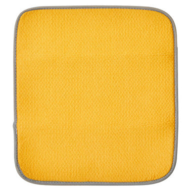 Orsina Dish Drying Mat – Absorbent Yellow Synthetic Fibre Kitchen Mat