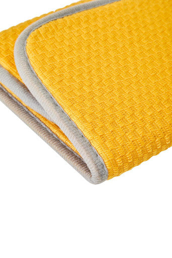 Orsina Dish Drying Mat – Absorbent Yellow Synthetic Fibre Kitchen Mat