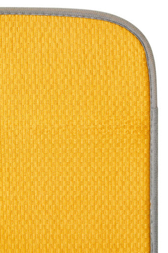 Orsina Dish Drying Mat – Absorbent Yellow Synthetic Fibre Kitchen Mat