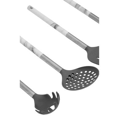 Orsina Tyri 6-Piece Kitchen Utensil Set with Marble-Effect Handles