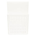 Orsina White Hangable Organiser Basket | Lidded Plastic Wall Storage