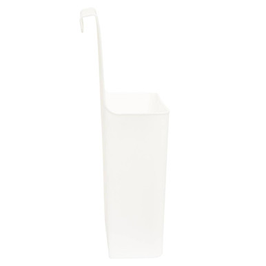 Orsina White Hangable Organiser Basket | Lidded Plastic Wall Storage