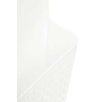 Orsina White Hangable Organiser Basket | Lidded Plastic Wall Storage