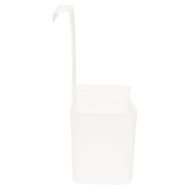 Orsina Temel Small Hangable Organiser Basket with Lid – White Plastic