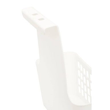 Orsina Temel Small Hangable Organiser Basket with Lid – White Plastic