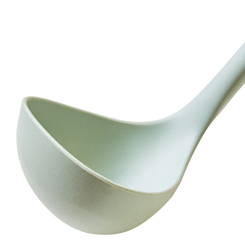 Orsina Nova Silicone Soup Ladle with Round Wood Handle – Sage Green