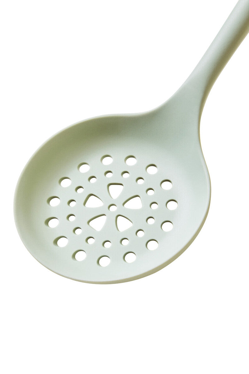 Orsina Nova Silicone Skimmer – Sage Green with Round Wood Handle