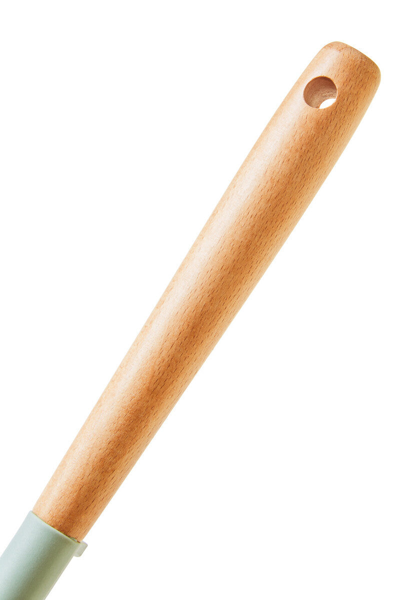 Orsina Nova Silicone Skimmer – Sage Green with Round Wood Handle