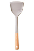 Orsina Nova Silicone Turner – Stone Grey Spatula with Wooden Handle