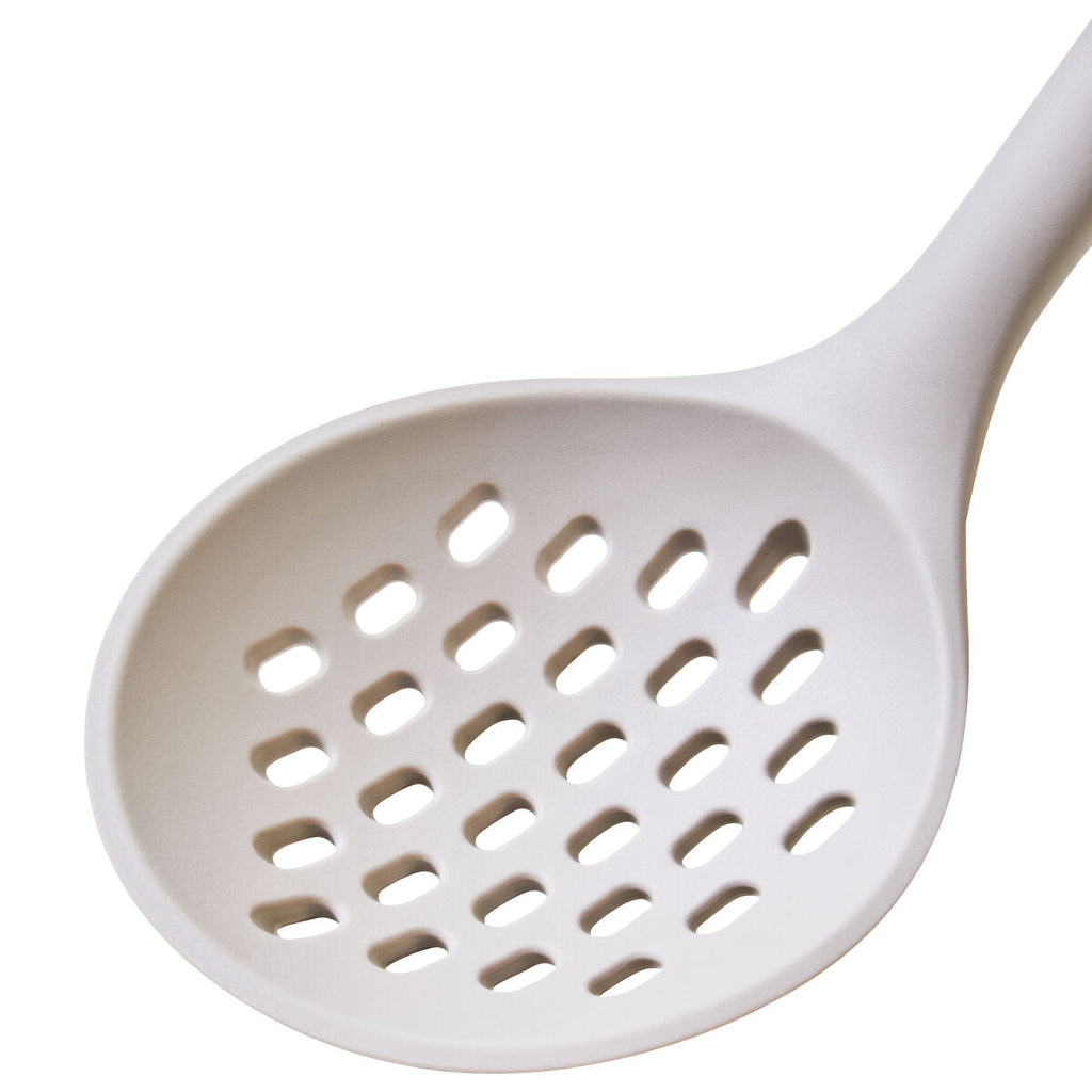 Orsina Nova Silicone Skimmer - Stone Grey with Flat Wood Handle