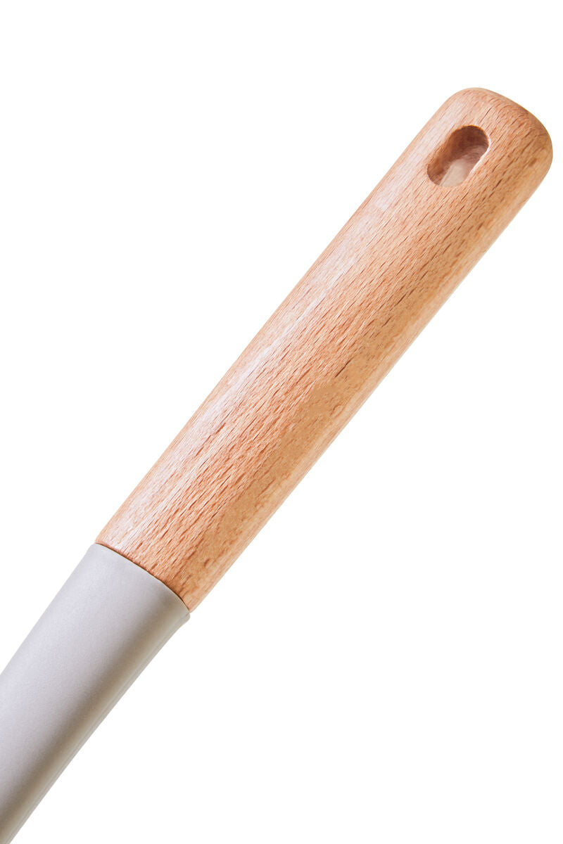 Orsina Nova Silicone Skimmer - Stone Grey with Flat Wood Handle