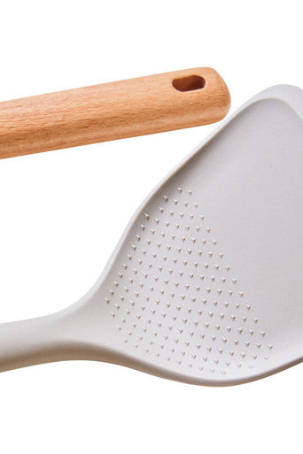 Orsina Nova 3-Piece Kitchen Tool Set – Stone Grey Silicone & Wood