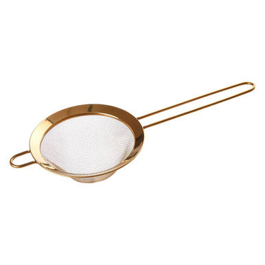 Orsina Alchemist Large Gold Finish Sieve | Stainless Steel Fine Mesh