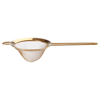 Orsina Alchemist Large Gold Finish Sieve | Stainless Steel Fine Mesh