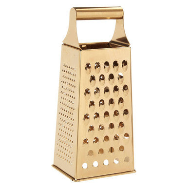Orsina Alchemist Large Gold Finish 4-Sided Stainless Steel Box Grater