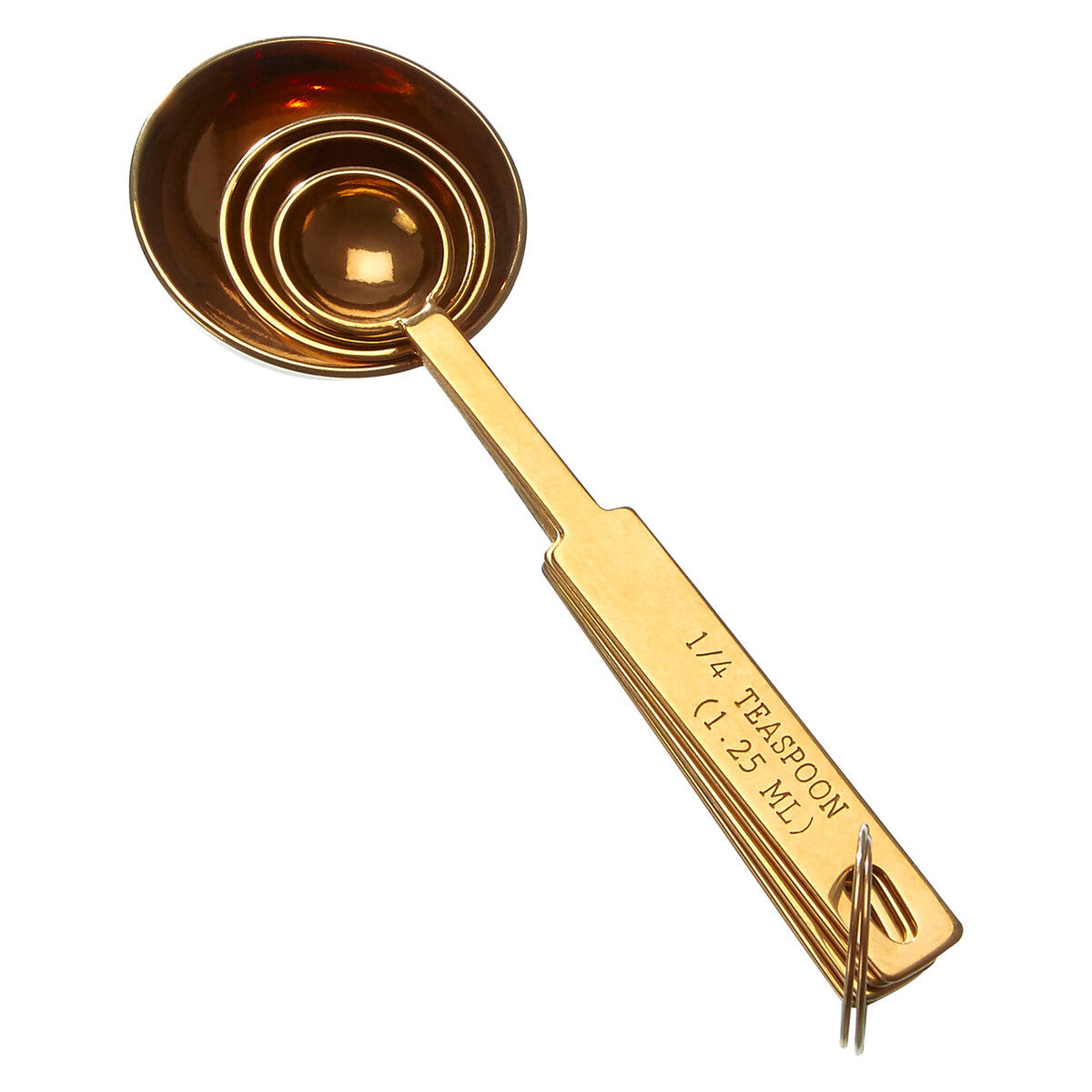 Orsina Alchemist Gold Finish Stainless Steel Measuring Spoons - Set of 4