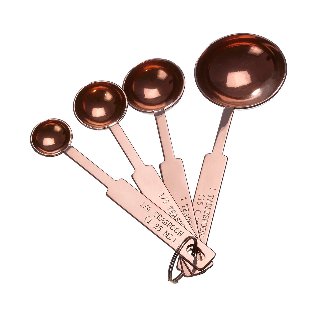 Orsina Rose Gold Measuring Spoons – Stainless Steel Kitchen Set