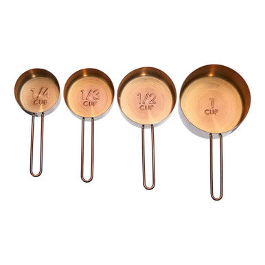 Orsina Rose Gold Measuring Cups – Set of 4 Stainless Steel Baking Tools