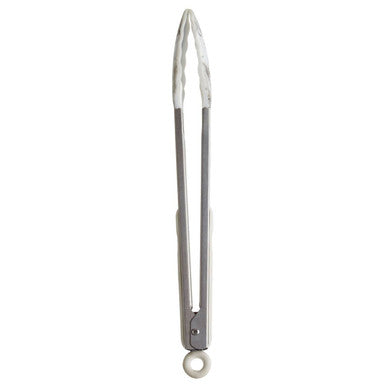 Orsina Zing Silicone Tongs – Marble Effect Stainless Steel Kitchen Tool